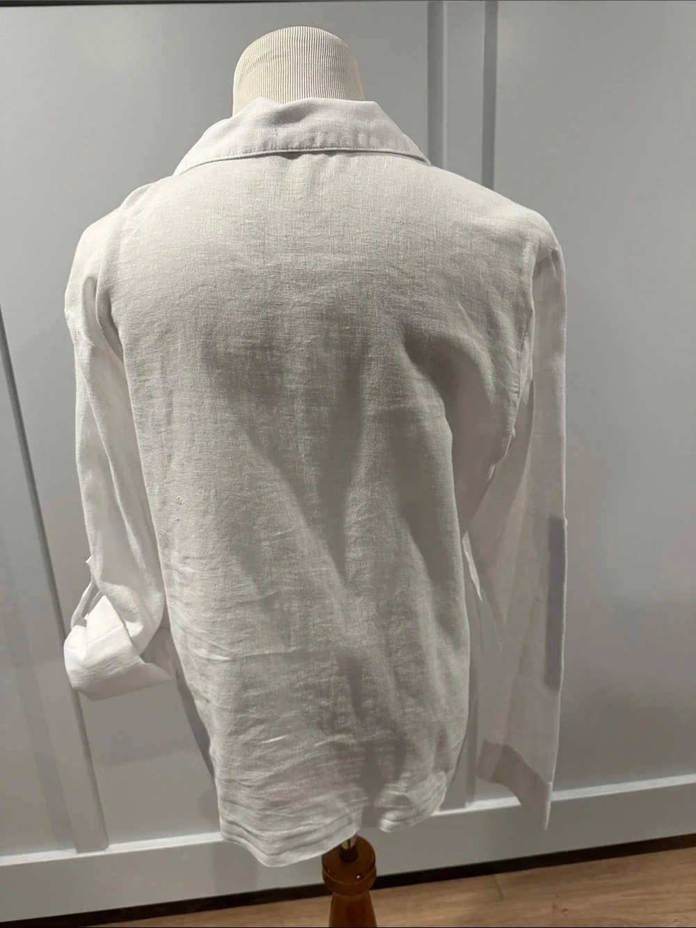 J. Crew White linen blend Button-Down Shirt - Lightweight Linen Look